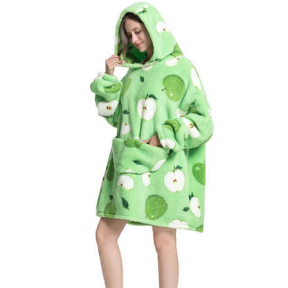 Printed Giant Warm Oversized Fleece Hoodies Blanket-Soco Hoodie