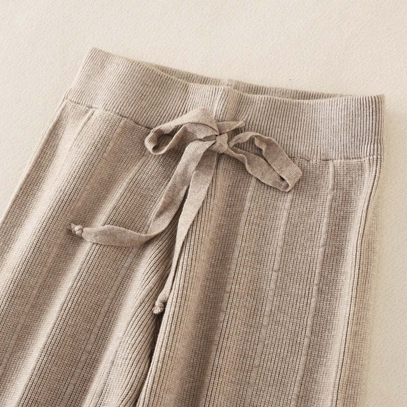 High Waist Loose Drape Straight Casual Long Pants-Soco Hoodie