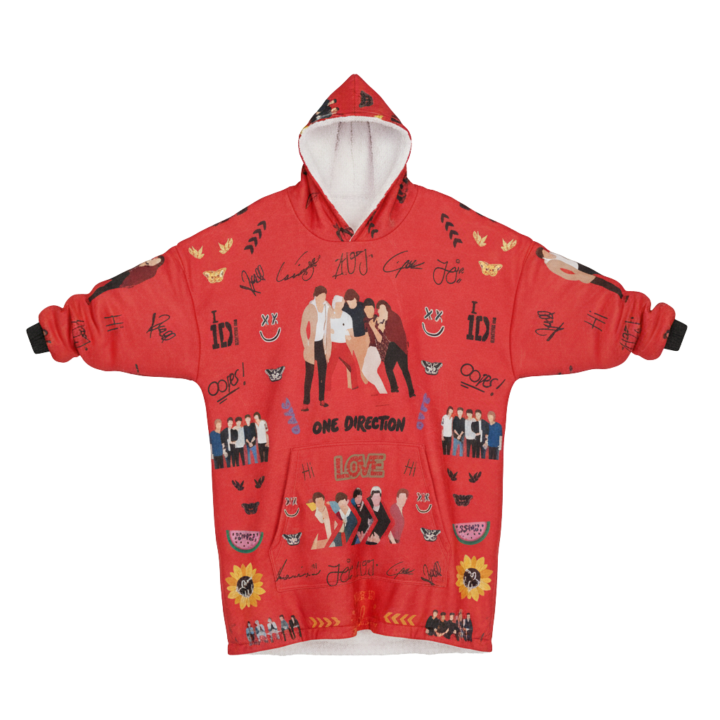 One Direction Printed Oversized Hoodie Blanket