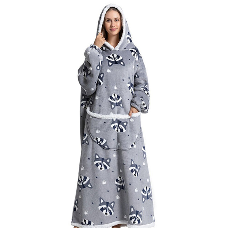 Oversized Printed Large Hoodie Wearable Blanket For Winter-Soco Hoodie