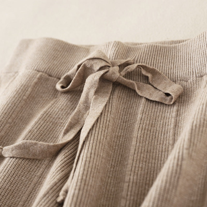 High Waist Loose Drape Straight Casual Long Pants-Soco Hoodie