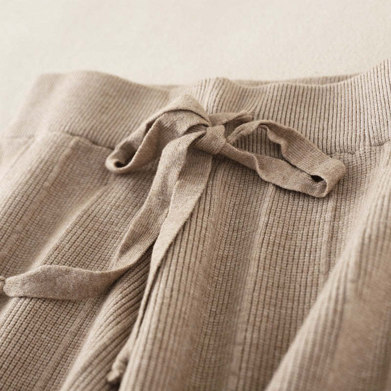 High Waist Loose Drape Straight Casual Long Pants-Soco Hoodie