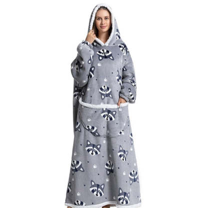 Oversized Long Warm Printed Winter Hoodies-Soco Hoodie