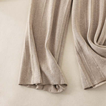 High Waist Loose Drape Straight Casual Long Pants-Soco Hoodie