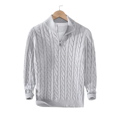Half Zip Knit Sweater For Men
