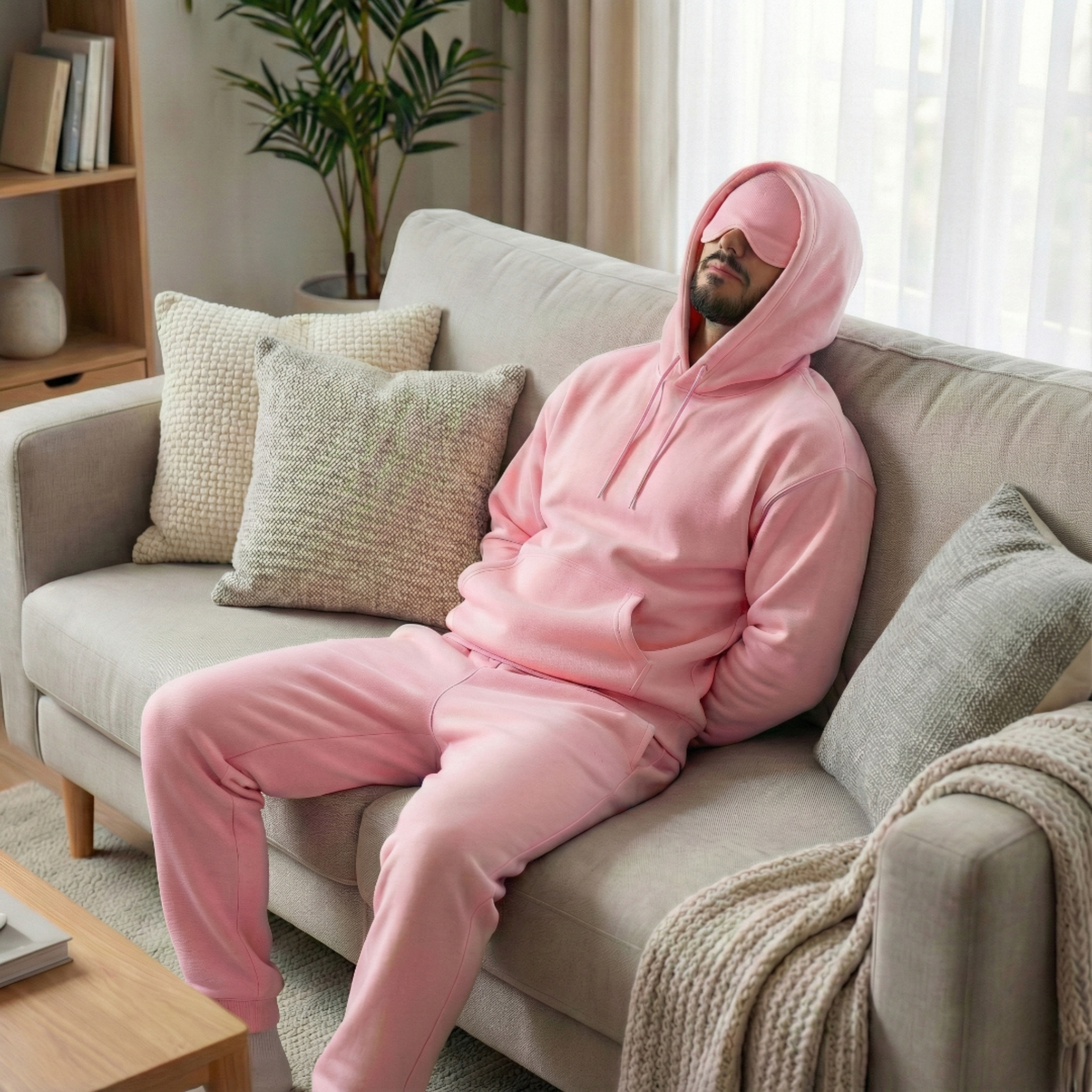 Travel Hoodie With Built In Sleep Cover Design