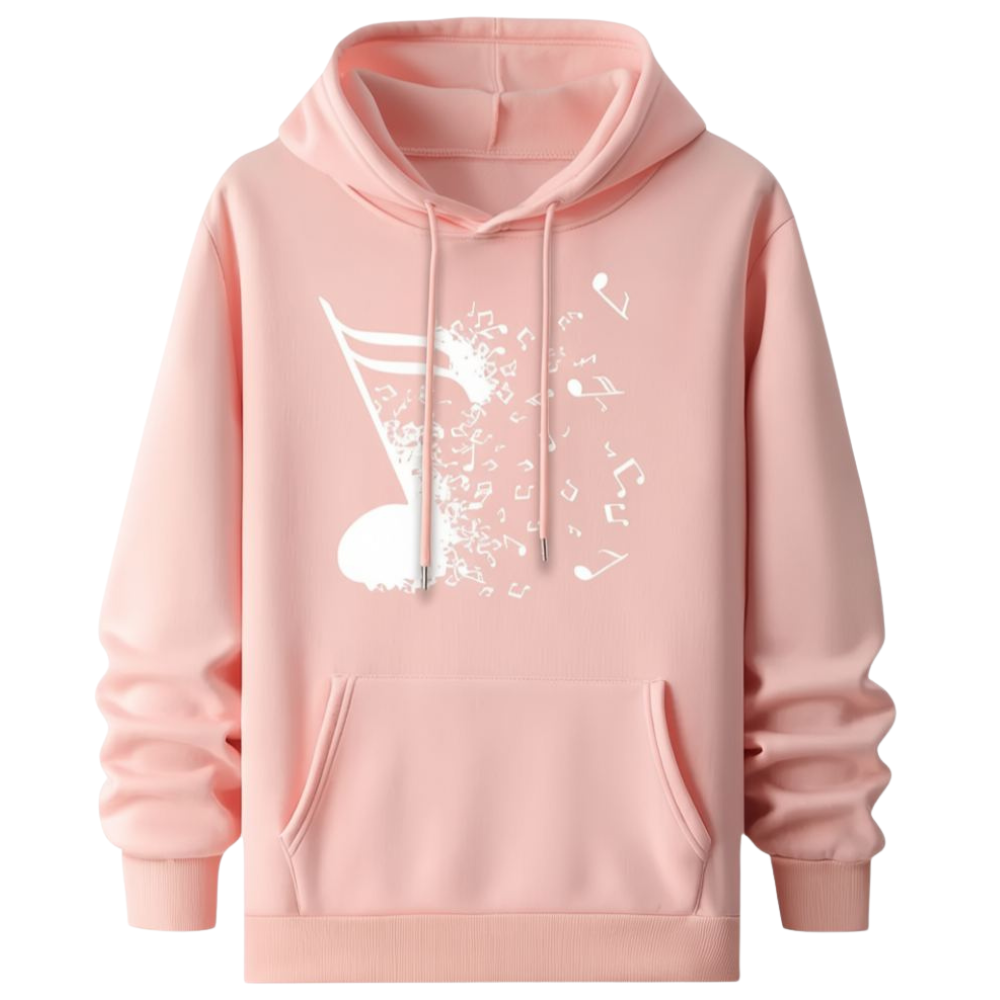 Music Note Trendy Pattern Hoodie