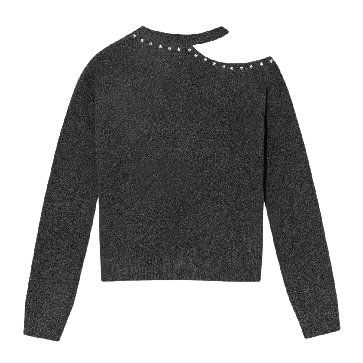 Cutout Sweater with Studded Detail for Women