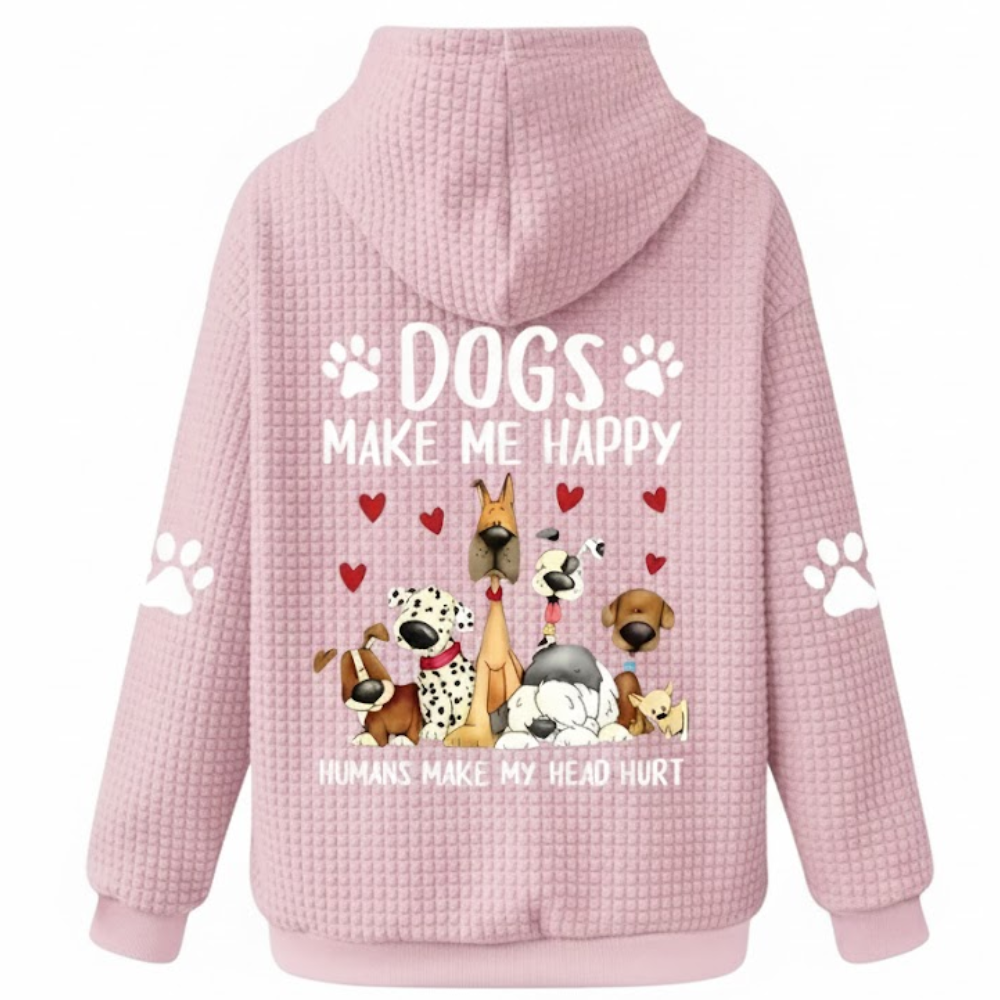 Geometric Print Hooded Zip Up Casual Style Jacket