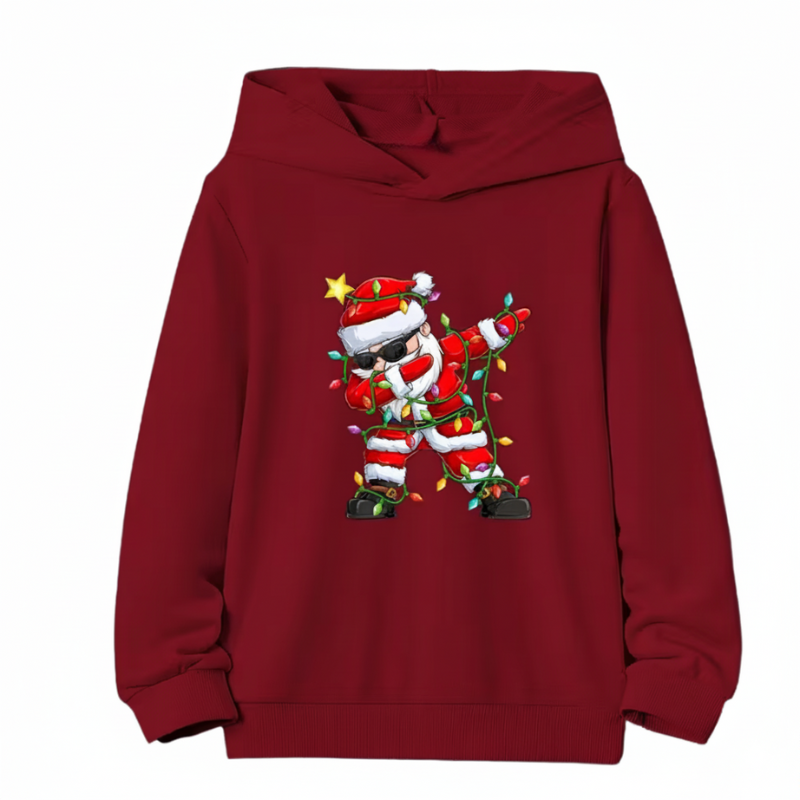 Festive Santa Claus Hoodie For Kids