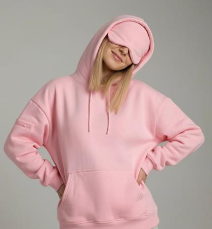 Travel Ready Eyemask Layering Pullover Hoodie
