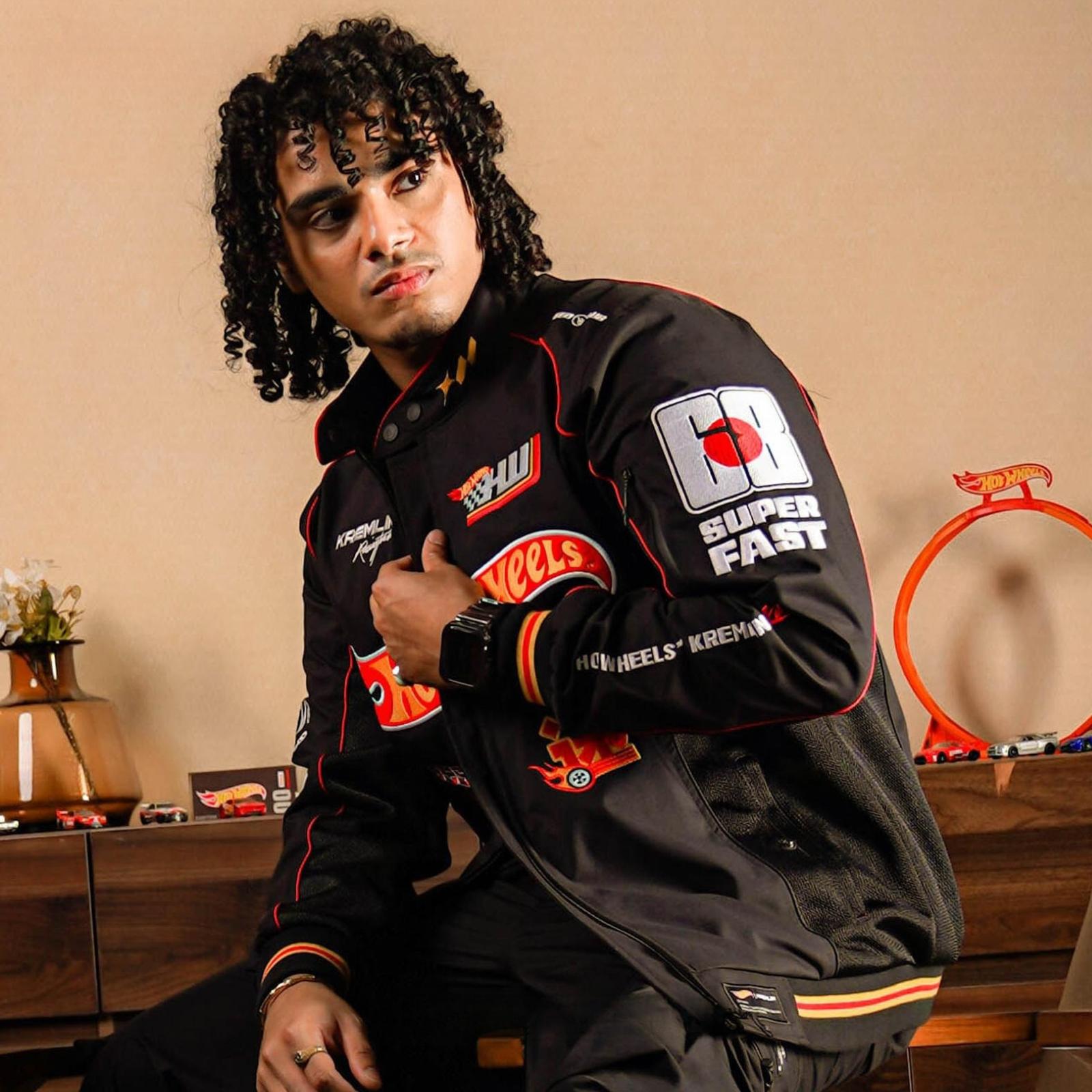 Hot Wheels x KRMLN Embroidered Sukajan Bomber Racing Jacket