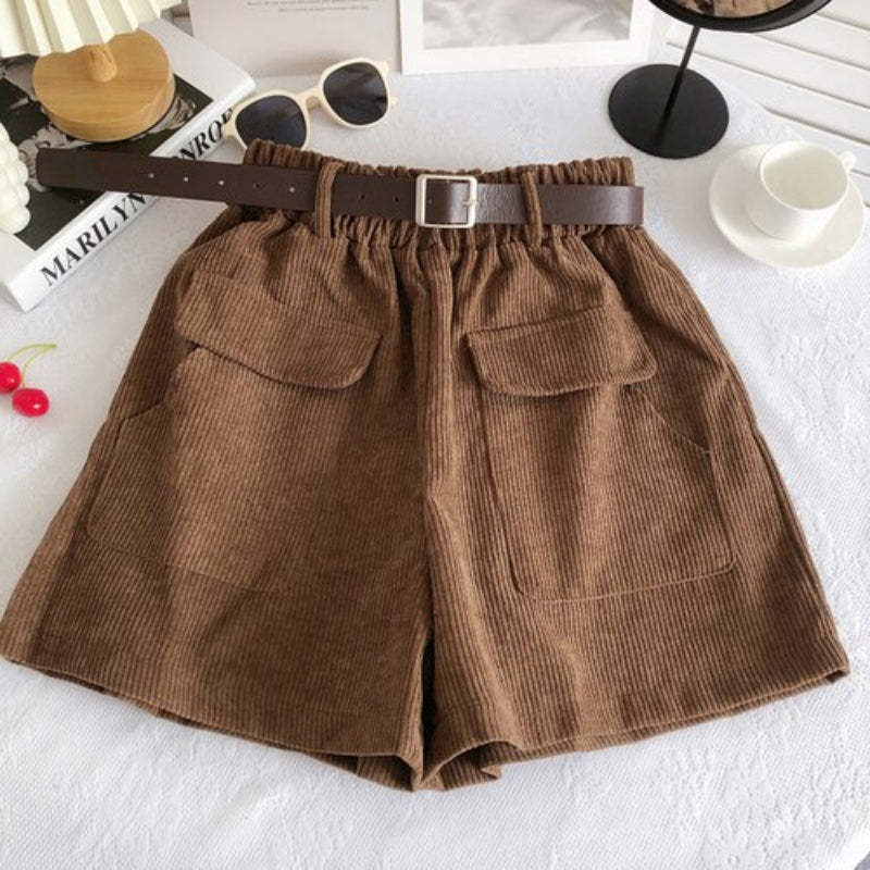 Casual Elastic High Waist Loose Shorts For Women-Soco Hoodie