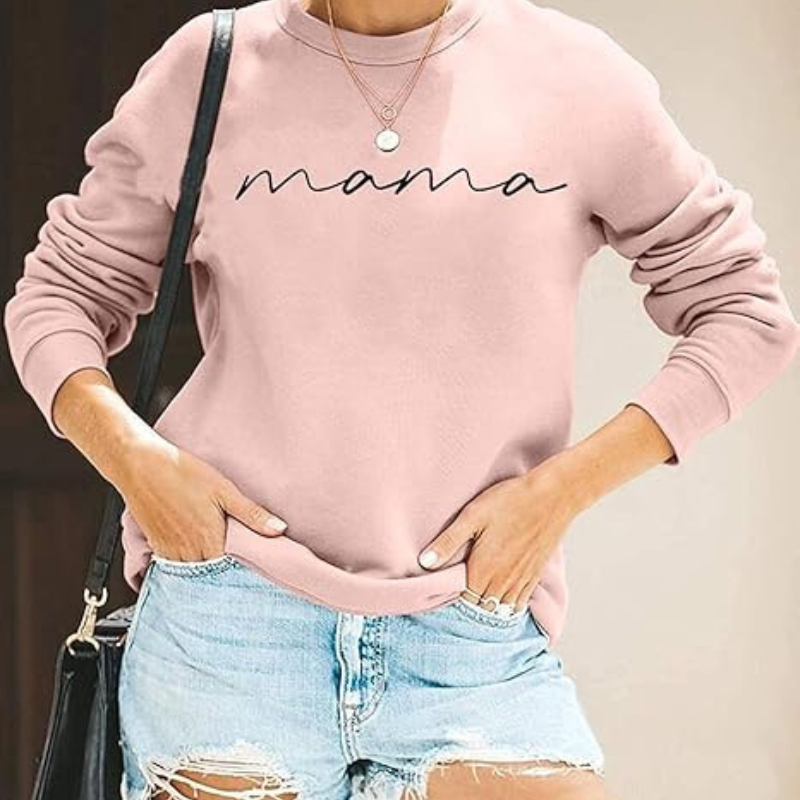 Mama Letter Print Sweatshirt