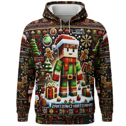 Boys 3D Printed Sweater Style Hooded Sweatshirt