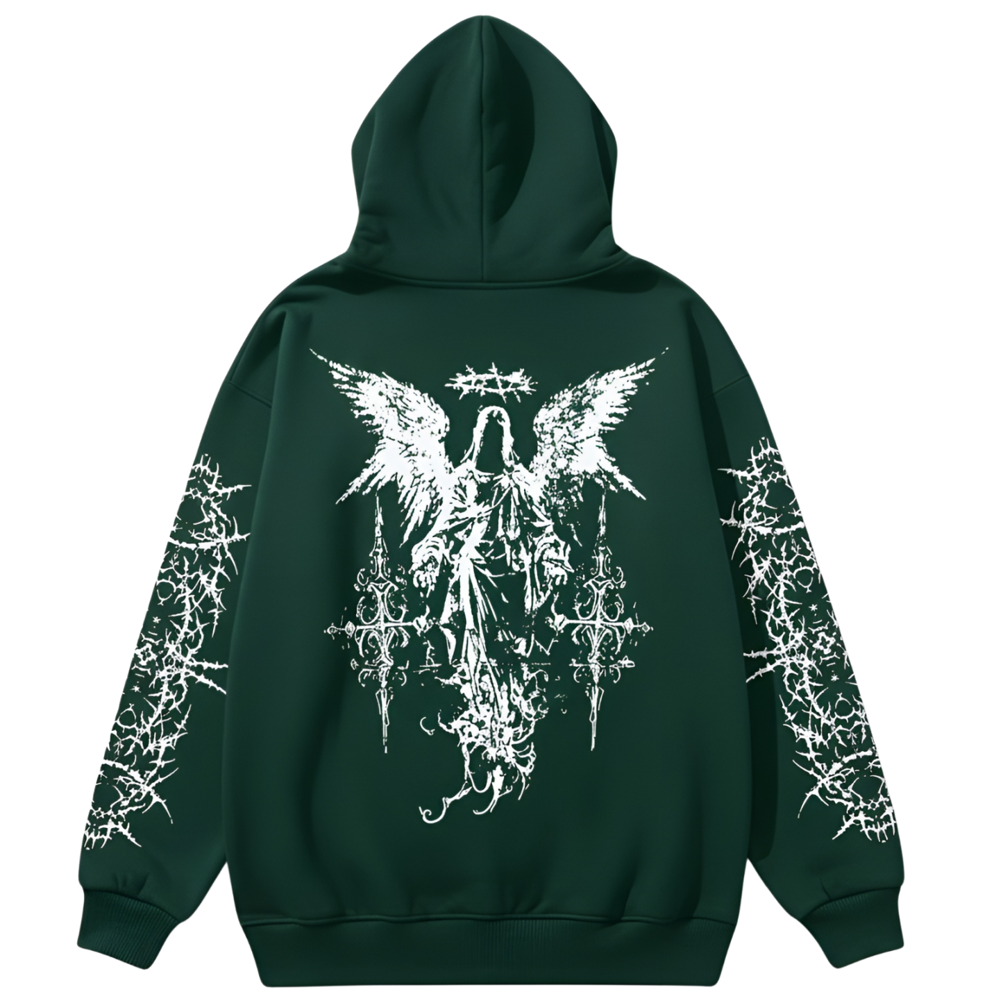 Angel And Gothic Graphic Printed Hoodie For Men