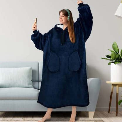 Warm Flannel Oversized Long Hoodies-Soco Hoodie