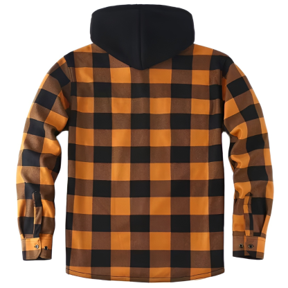 Men Heavyweight Winter Hooded Shirt