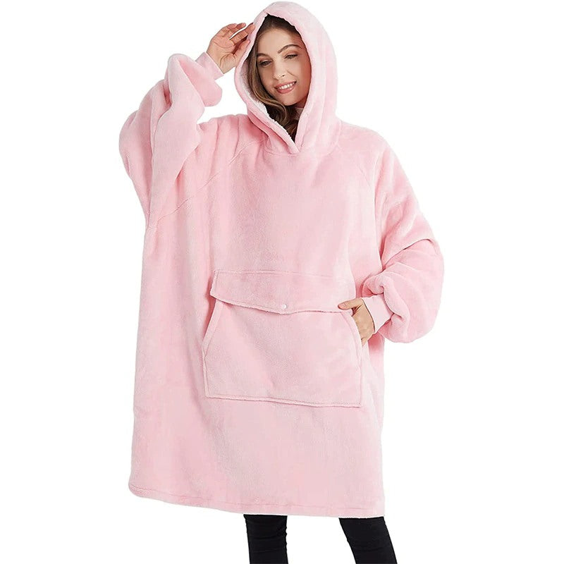 Winter Plush Sherpa Giant Oversized Hoodie Robe-Soco Hoodie