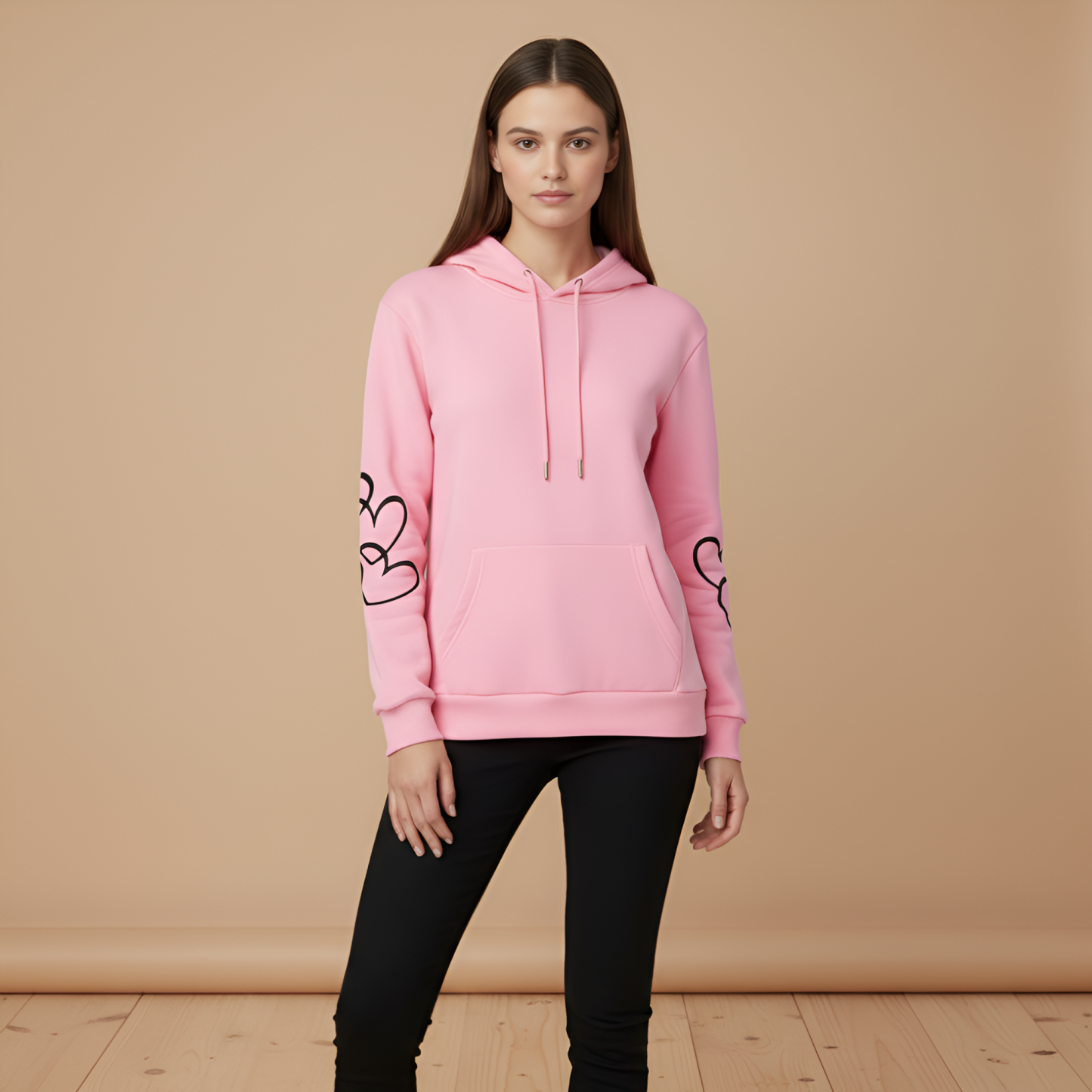 Cow Print Plus Size Kangaroo Pocket Hoodie
