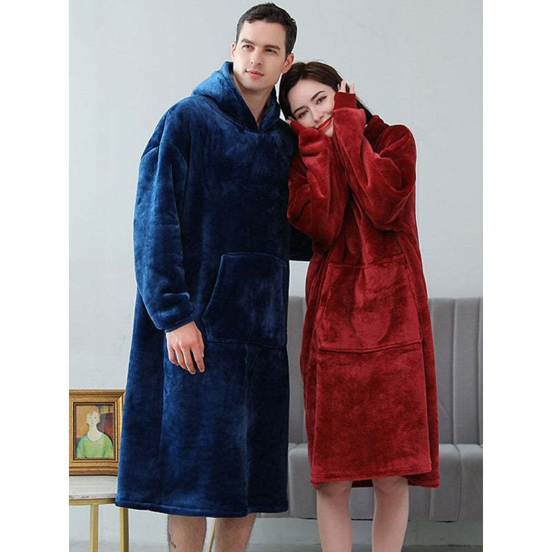 Oversized Warm Fleece Long Hoodies-Soco Hoodie