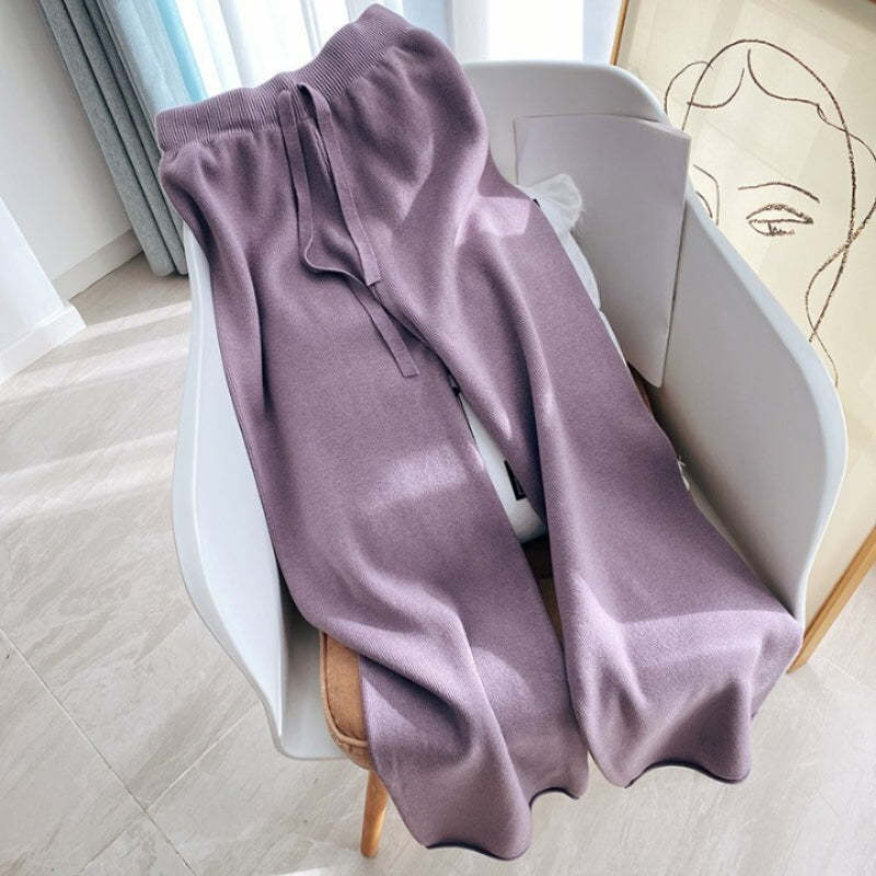 Casual Woolen Full Length Pants For Women-Soco Hoodie