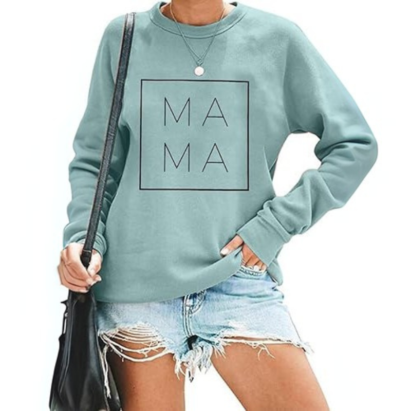 Modern Mama Printed Sweatshirt Teal