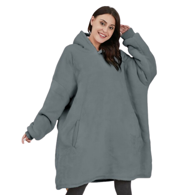 The Giant and Warm Pocket Fleece Oversized Blanket Hoodie-Soco Hoodie