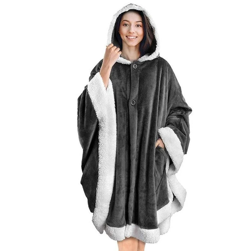 The Festive and Fun Fleece Oversized Blanket Hoodie-Soco Hoodie