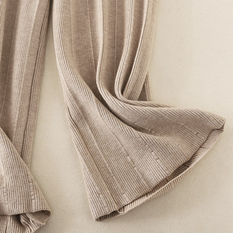 High Waist Loose Drape Straight Casual Long Pants-Soco Hoodie