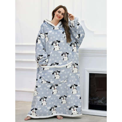 Oversized Printed Large Hoodie Wearable Blanket For Winter-Soco Hoodie