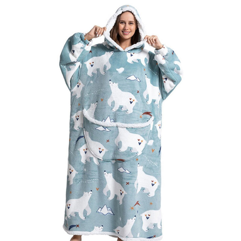 Oversized Printed Large Hoodie Wearable Blanket For Winter-Soco Hoodie