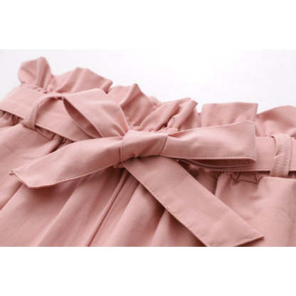 Bow Lace-Up Elastic Waist Casual Women Pants-Soco Hoodie