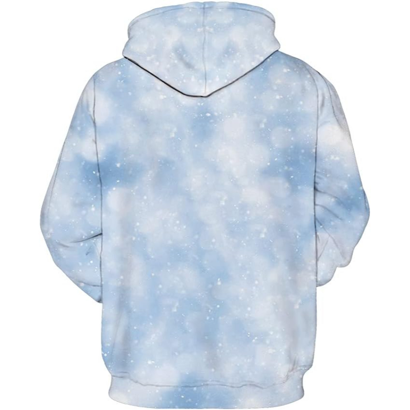 3D Santa Printed Ugly Christmas Kangaroo Pocket Hoodies