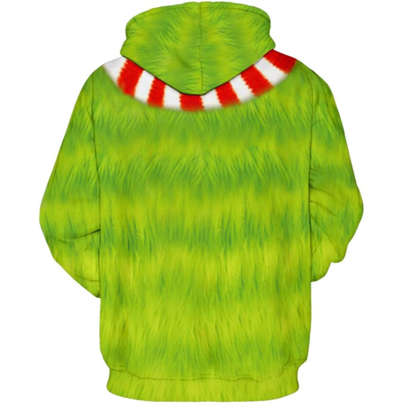 3D Santa Printed Ugly Christmas Kangaroo Pocket Hoodies