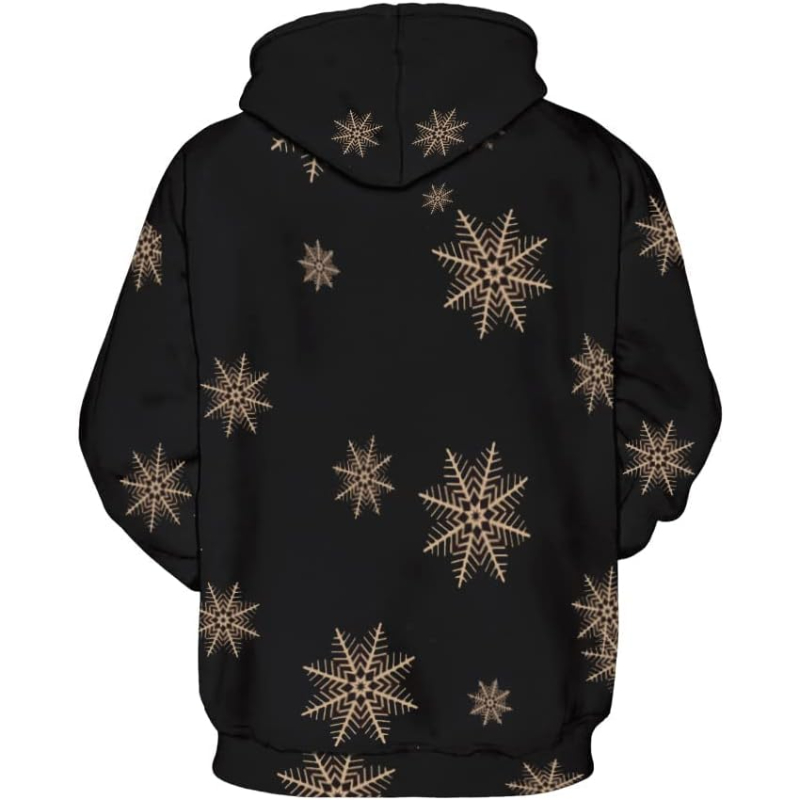 3D Santa Printed Ugly Christmas Kangaroo Pocket Hoodies