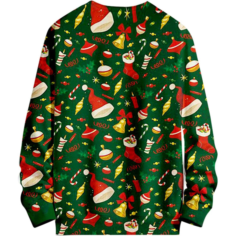 Festive Dog Christmas 3D Printed Sweatshirt