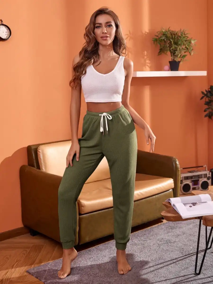 3 Piece Tank Top And Pants Pajama Set With Robe-Soco Hoodie