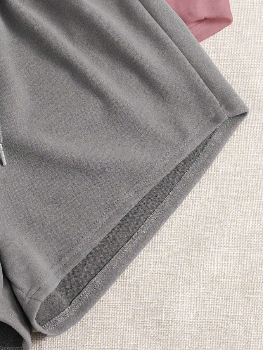 3 Pieces Solid Knot Lounge Shorts-Soco Hoodie