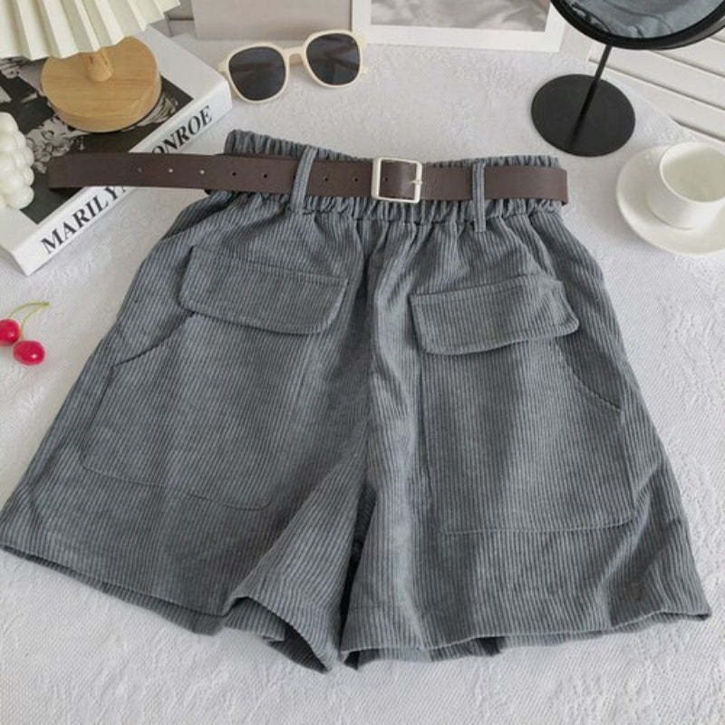 Casual Elastic High Waist Loose Shorts For Women-Soco Hoodie