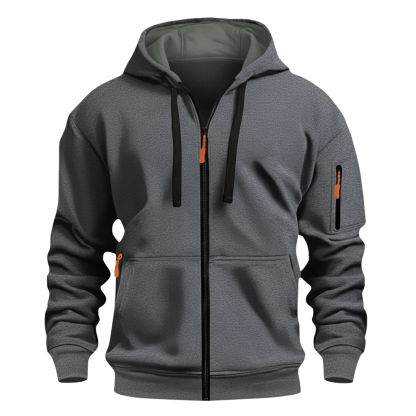 Hooded Zip Up Jacket For Men