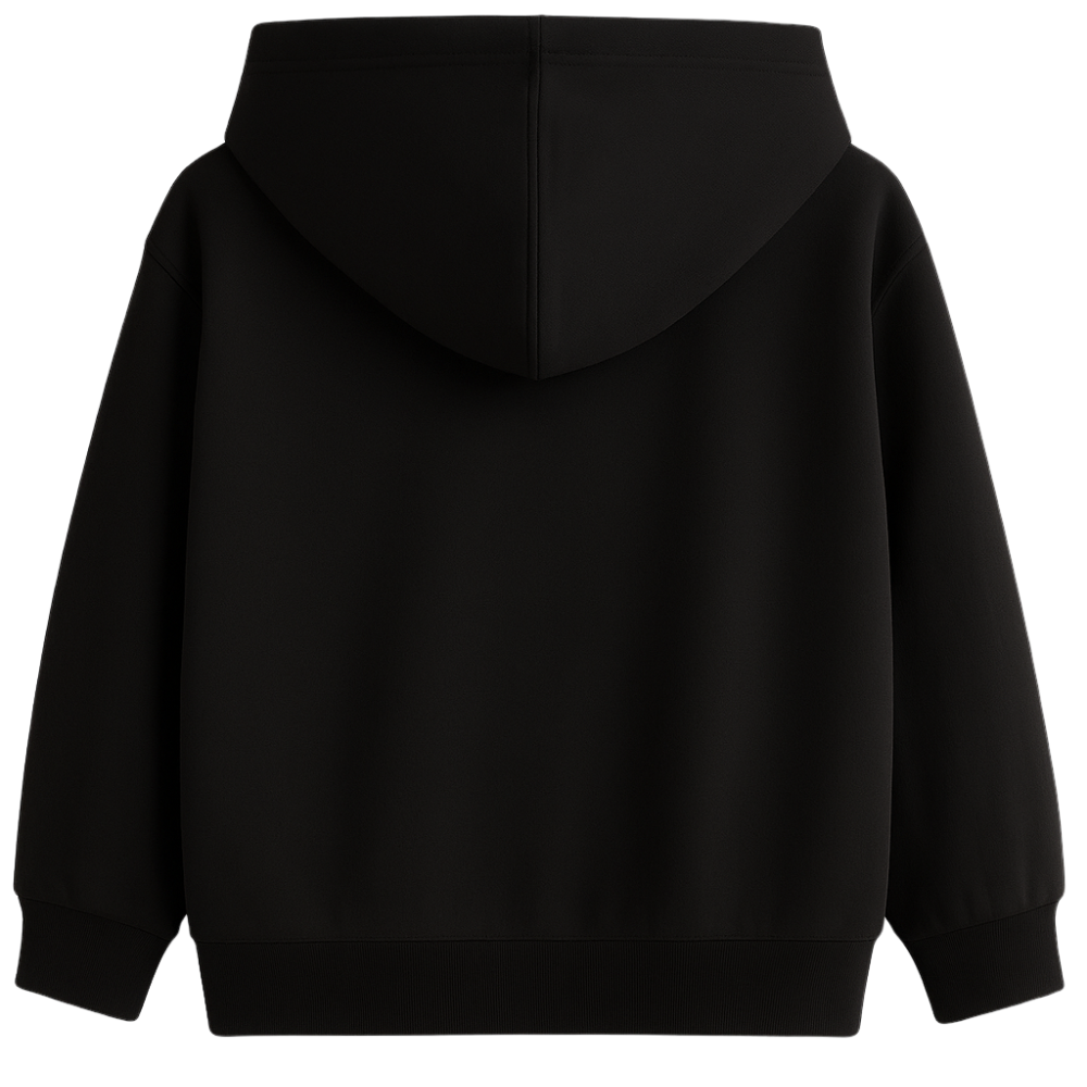 Kids Christmas Hoodie with Santa Riding Dinosaur Print