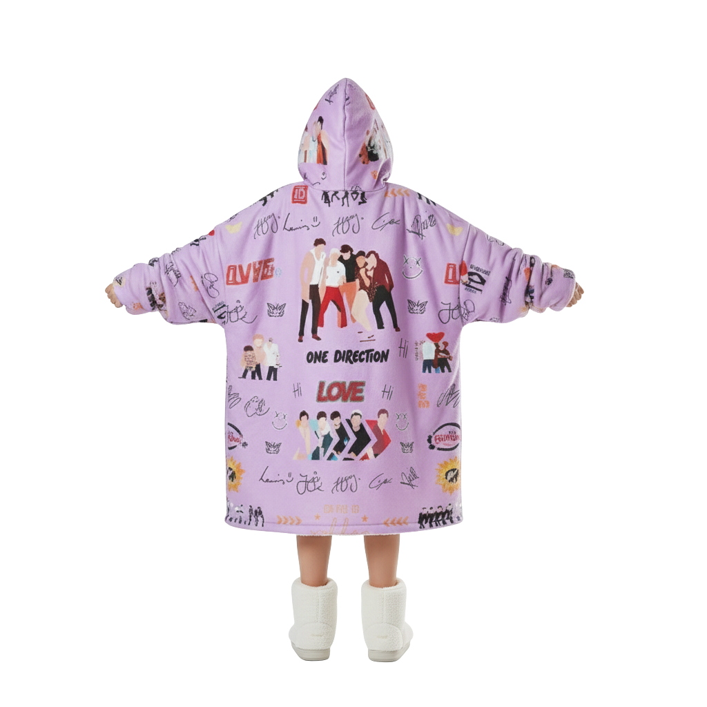 One Direction Printed Oversized Hoodie Blanket