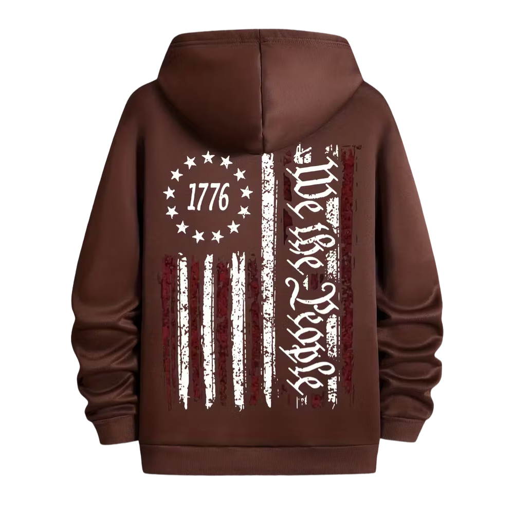 Patriotic American Flag Hoodie For Men