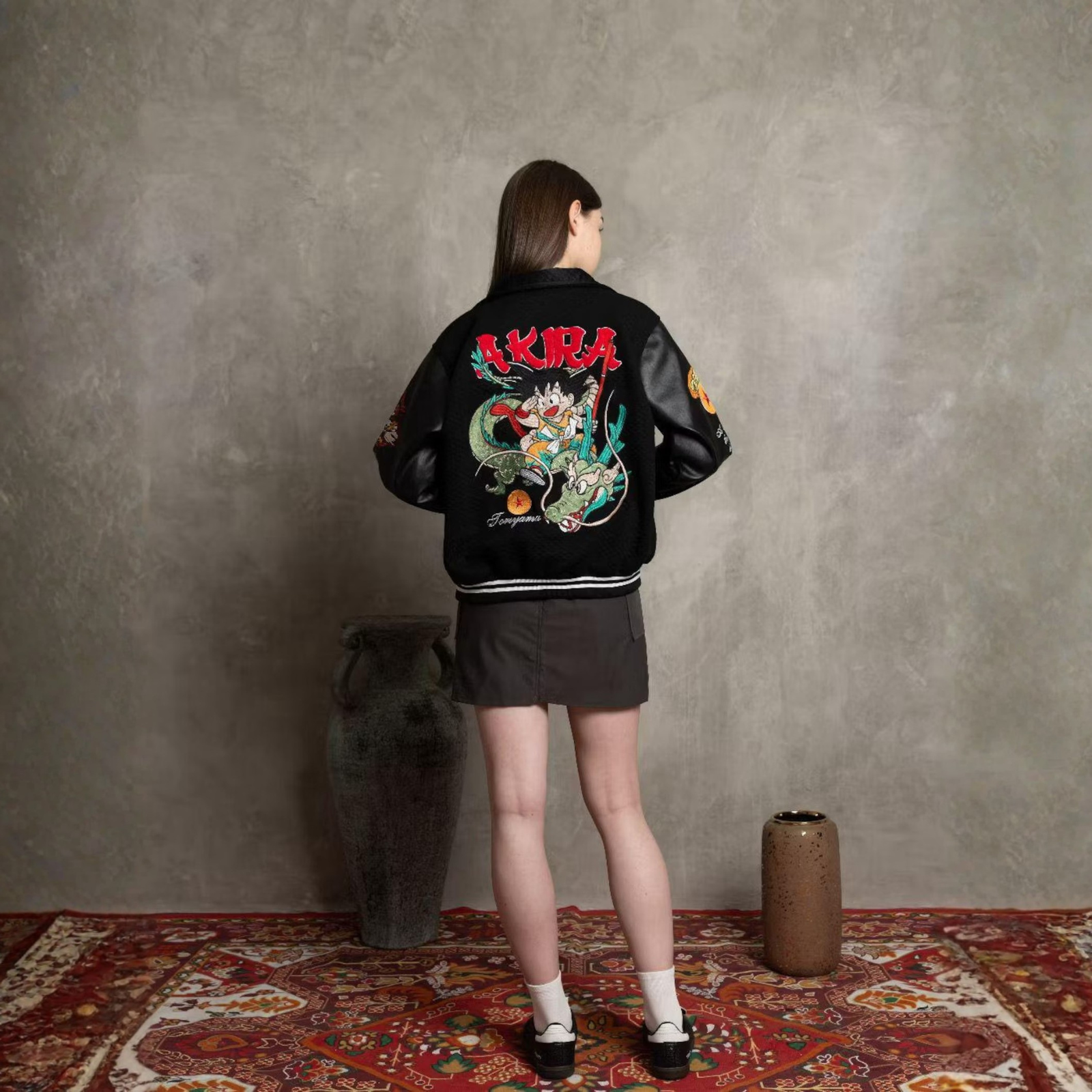 Goku Akira Dragon Ball Embroidered Anime Bomber Jacket