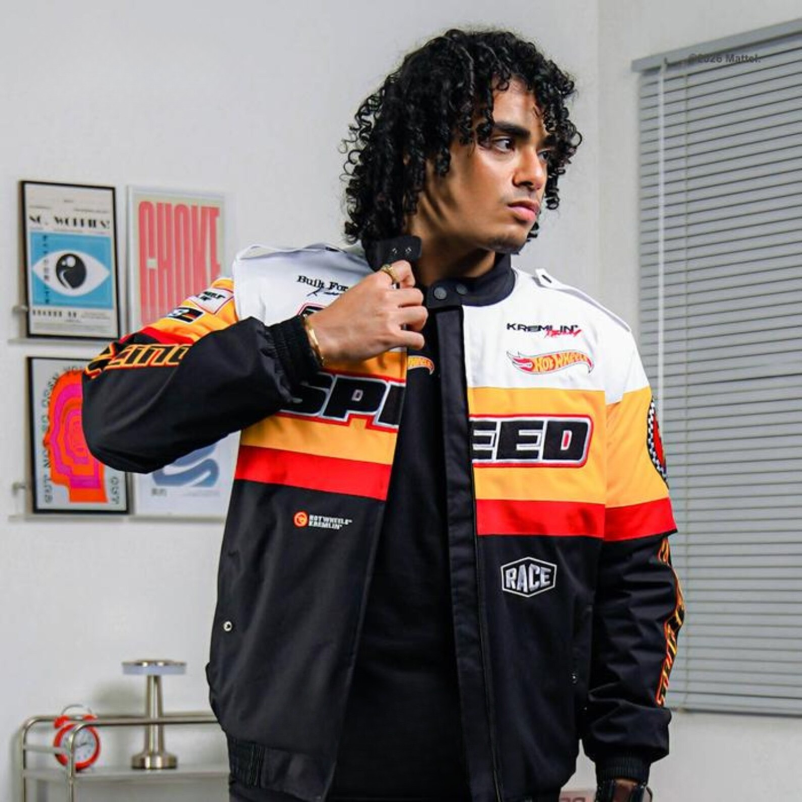 Hot Wheels x KRMLN Speedway Bomber Embroidered Racing Jacket