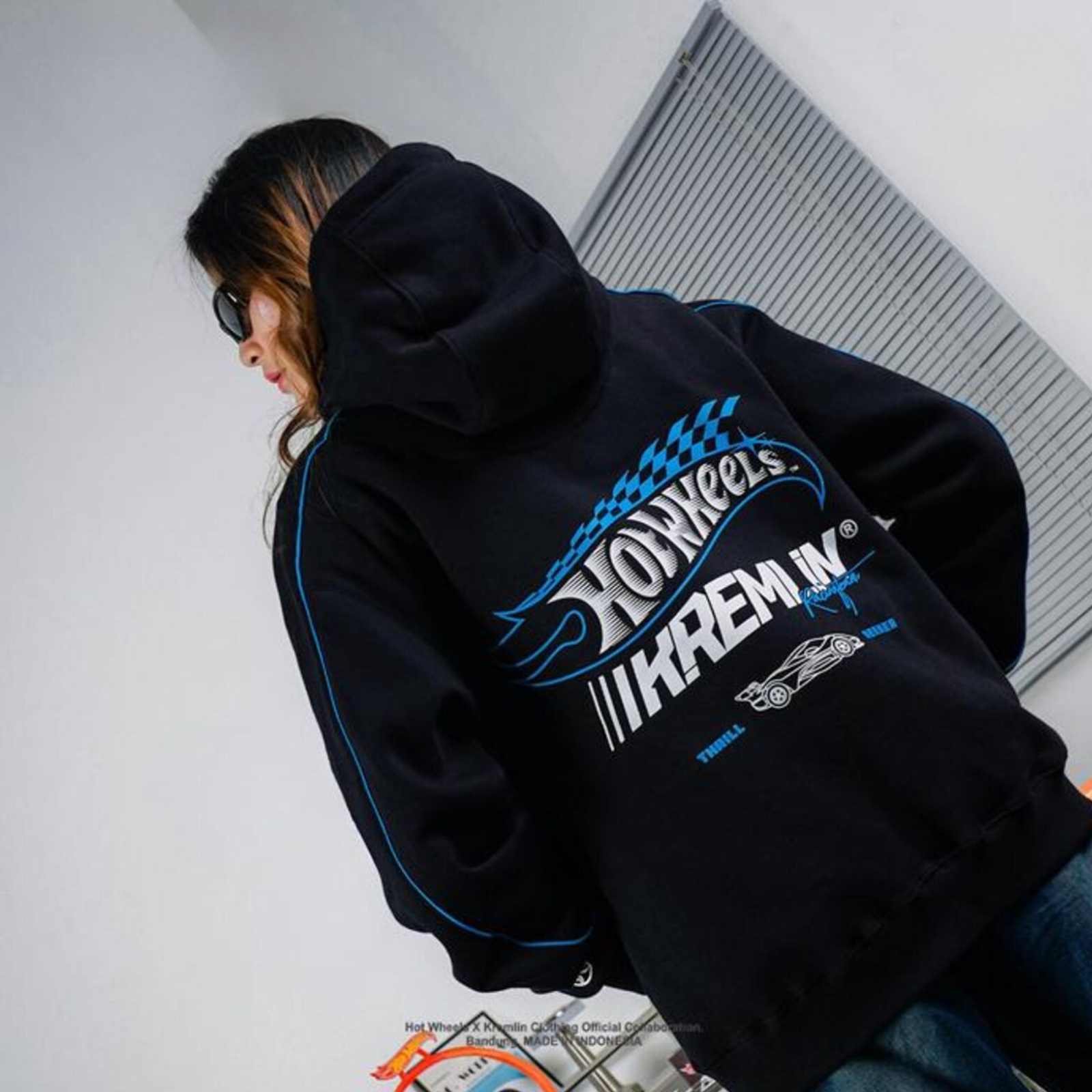 Hot Wheels x KRMLN Embroidered Sukajan Bomber Racing Jacket Pullover Hoodie