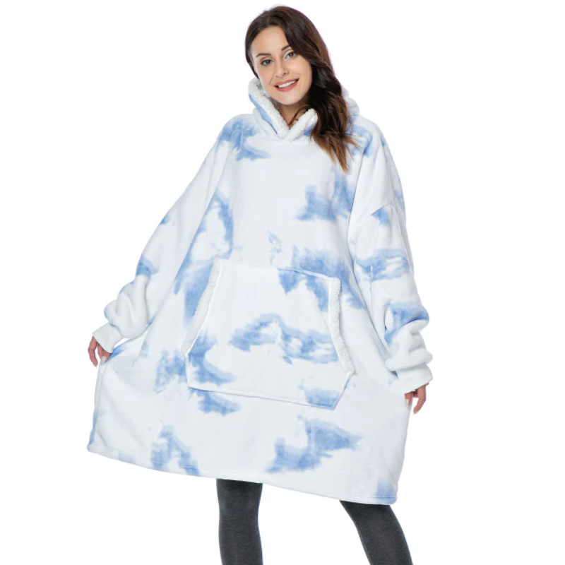 The Sweatshirt Tie Dye Blanket Hoodie-Soco Hoodie