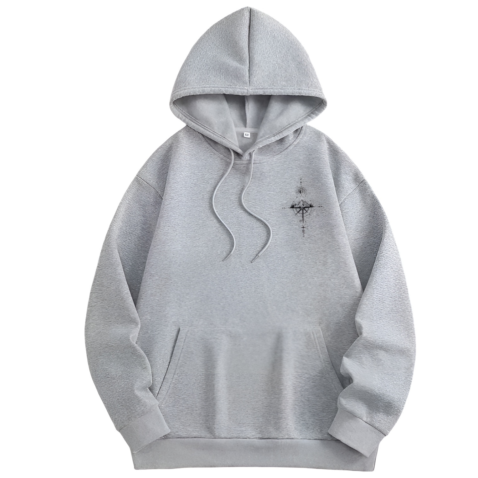 Men Cozy Fleece Starry Night Hoodie With Mountain Graphic