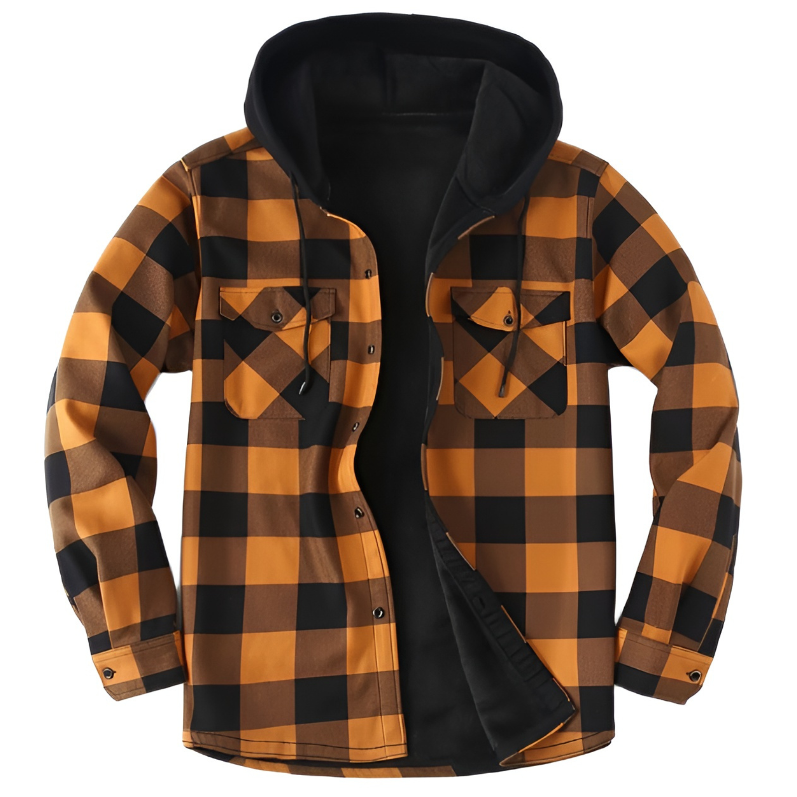 Men Heavyweight Winter Hooded Shirt